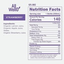 ALLWELLO Organic Cold Pressed Lemonade Gluten Free Non-GMO No Preservatives No Sugar Added (Strawberry Lemonade 12 Pack)