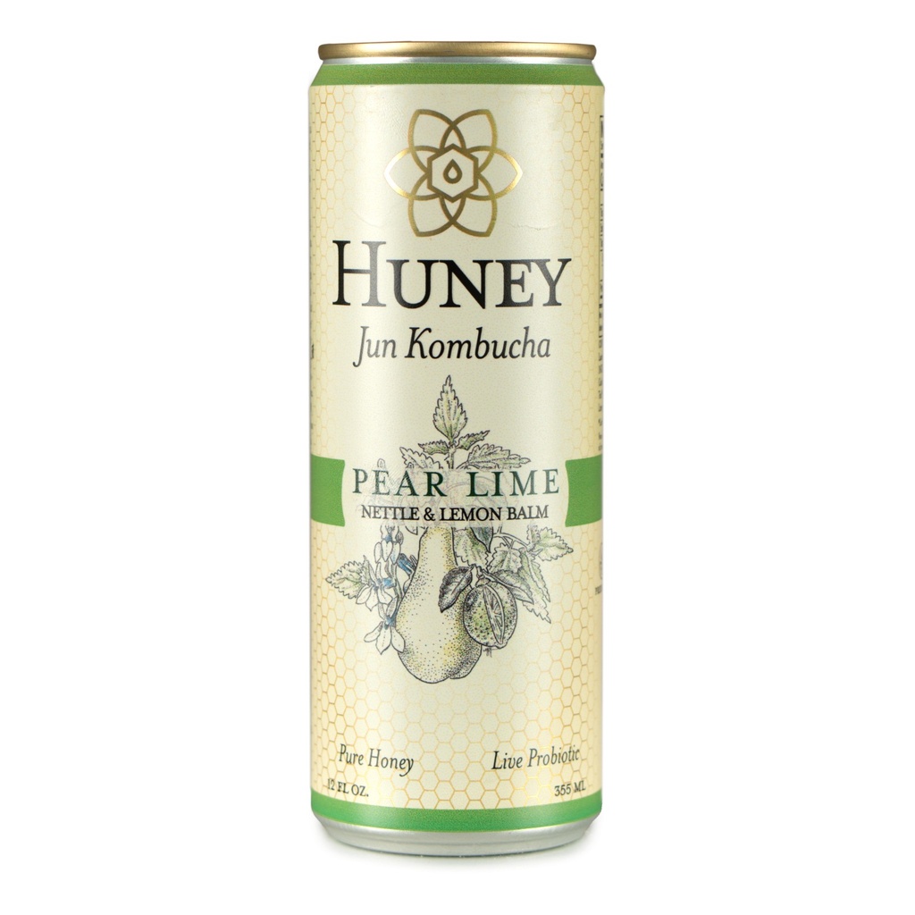 12 Oz Huney Jun Kombucha Pear Lime Nettle
